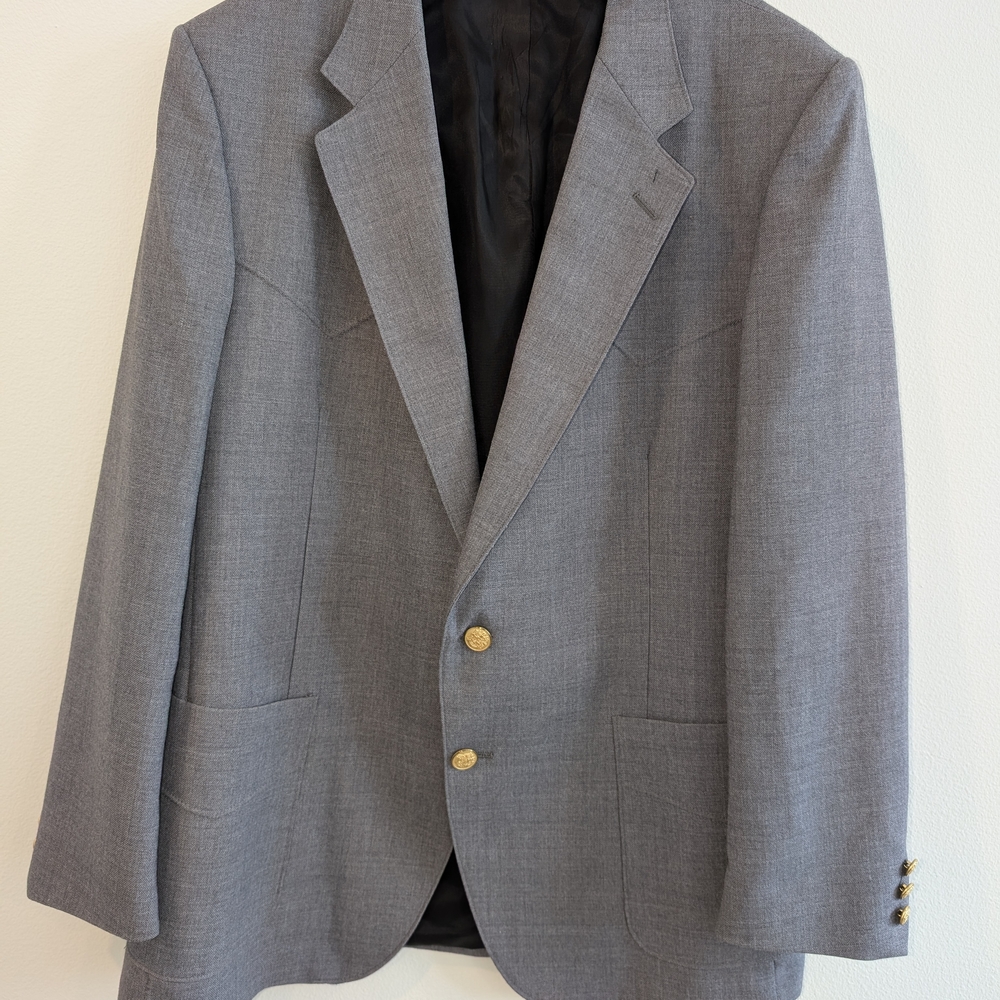 Panhandle Slim Gray Sport Coat with Notched Lapels